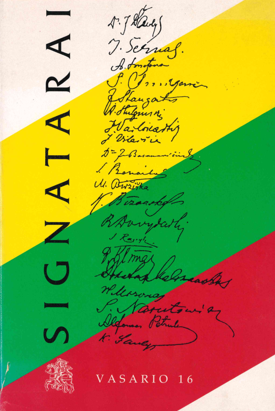 Algimantas Liekis. Signatarai: vasario 16, 1996