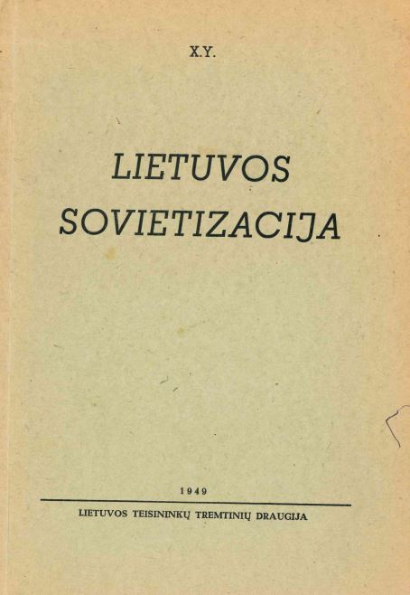 Mykolas Römeris. Lietuvos sovietizacija 1940-1941 m., 1949