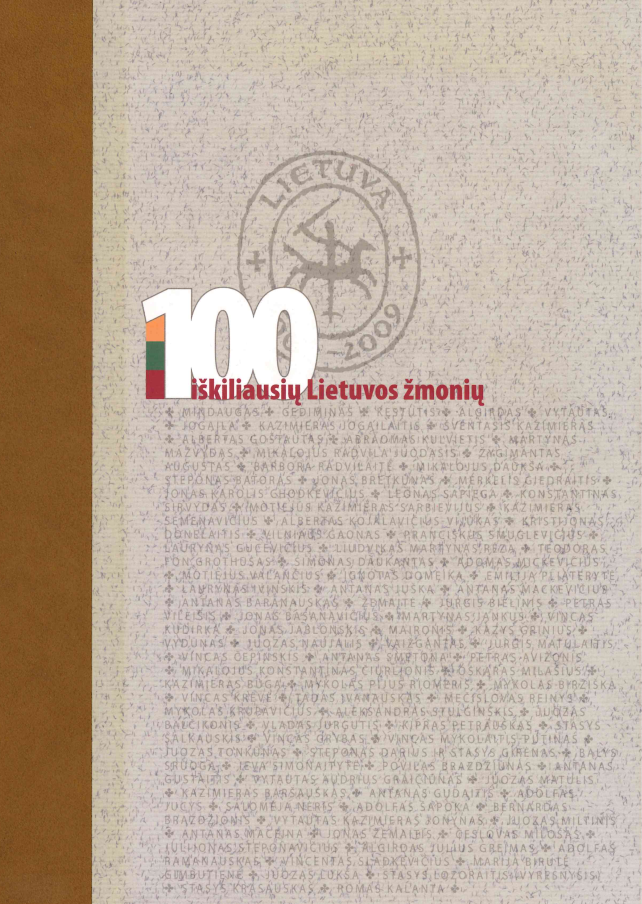 100 iškiliausių Lietuvos žmonių, 2009