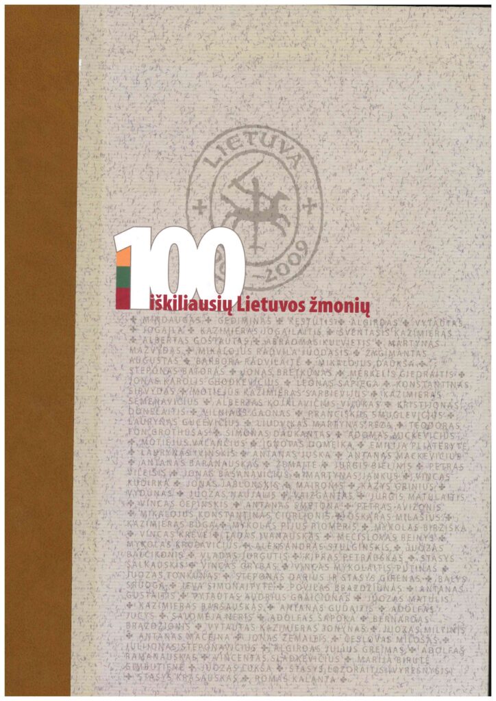 100 iškiliausių Lietuvos žmonių, 2009